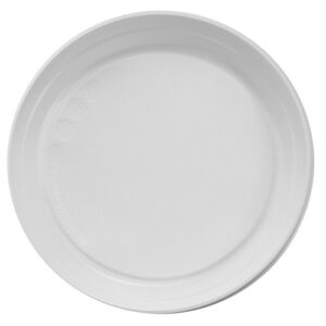 Тарілка біла пластик d205 100 шт.